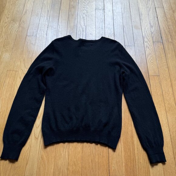 100% Cashmere Lauren Ralph Lauren Size L Black Knit Pullover Crew Neck Sweater - Picture 15 of 16